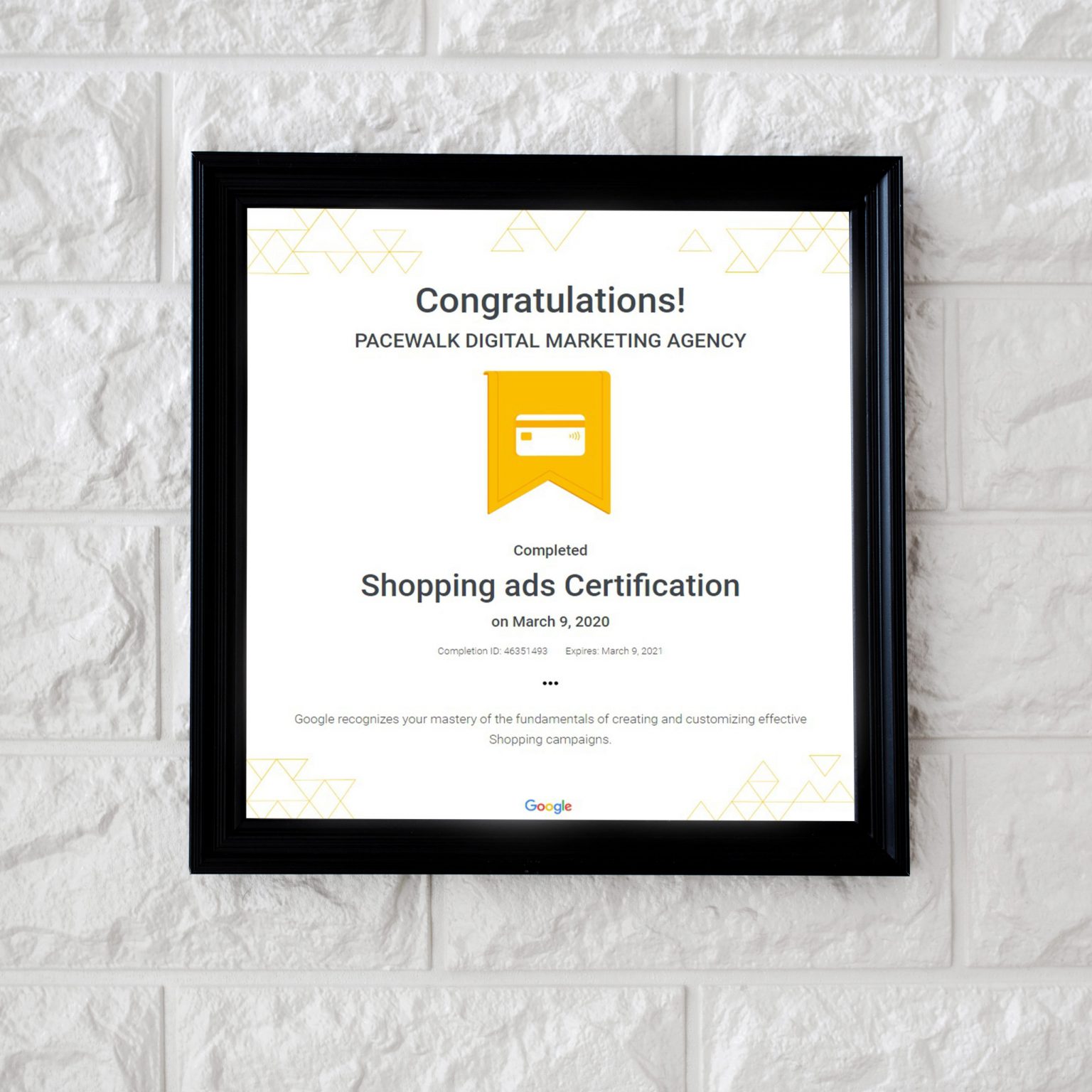 Google Shopping Ads — Pacewalk certified