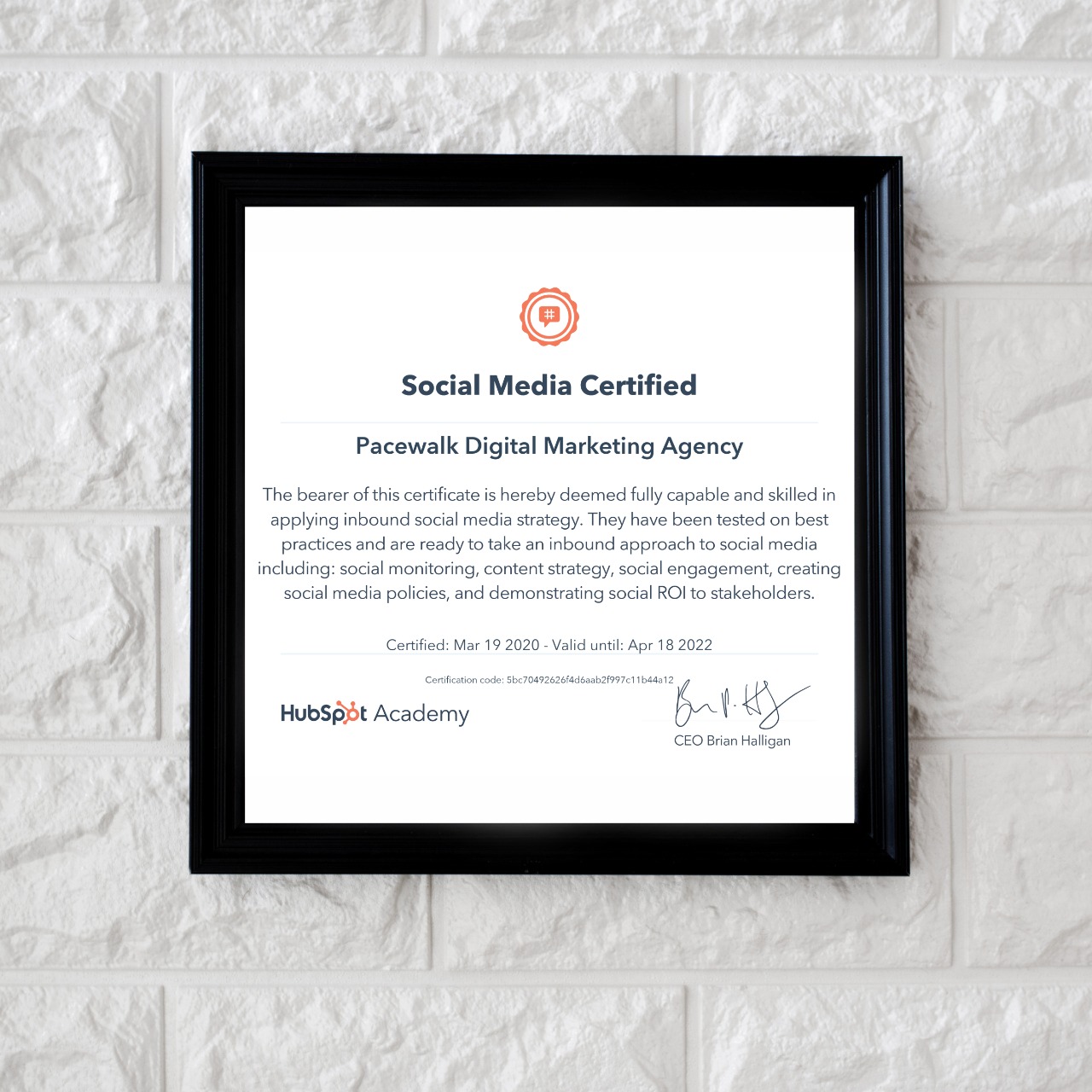 Social Media Certified — Pacewalk certified
